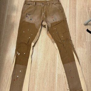 mnml paint splatter jeans
